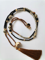 Load image into Gallery viewer, Mona ~ Kerala Brown Beaded Necklace

