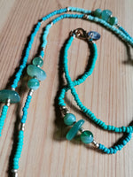 Load image into Gallery viewer, Mona ~ Kerala Turquoise Beaded Necklace
