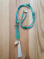 Load image into Gallery viewer, Mona ~ Kerala Turquoise Beaded Necklace
