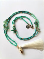 Load image into Gallery viewer, Mona ~ Kerala Turquoise Beaded Necklace
