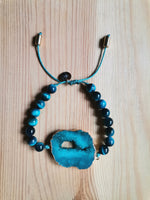Load image into Gallery viewer, Zya Stone Bracelet ~ Deep Turquoise

