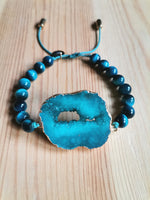 Load image into Gallery viewer, Zya Stone Bracelet ~ Deep Turquoise
