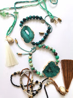 Load image into Gallery viewer, Zya Stone Bracelet ~ Deep Turquoise
